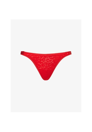Womens Calvin Klein Icon Stretch-Lace Thong