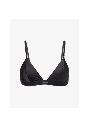Womens Calvin Klein Satin Triangle Bra