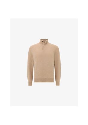Mens Boggi Milano Half-Zip Wool and Cashmere Jumper
