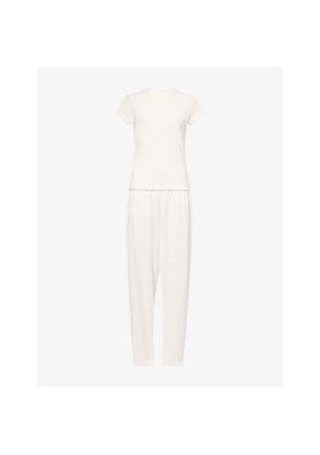 Womens Treats Confetti Short-Sleeve Cotton-Blend T-Shirt and Trousers Set