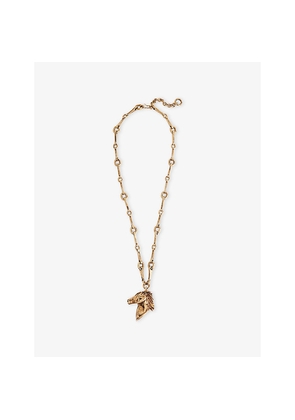 Womens Chloe Horse Brass Pendant Necklace