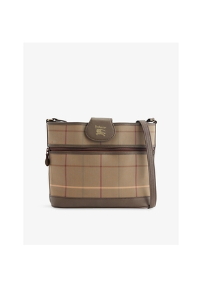 Womens Reselfridges Pre-Loved Burberry House Check Canvas Cross-Body Bag