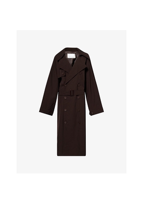 Womens The Frankie Shop Mavis Oversized Woven Trench Coat