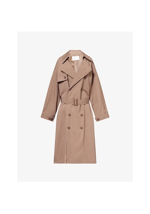 Womens The Frankie Shop Mavis Oversized Woven Trench Coat