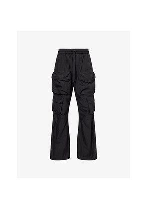 Mens Amiri Logo-Patch Straight-Leg Cotton Blend Cargo Trousers