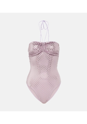 Oseree Disco Necklace halterneck swimsuit