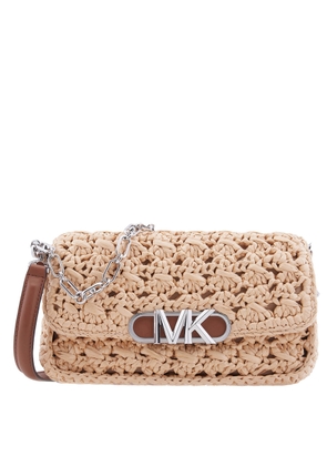 Michael Kors Ladies Parker Medium Woven Straw Shoulder Bag