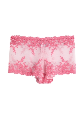 Wacoal Embrace Lace Embroidered Boyshorts - Pink - M (UK12 / M)