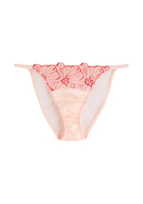 Fleur OF England Rosa Panelled Tulle Briefs - Pink - S (UK8-10 / S)