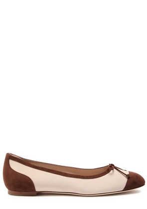 Manolo Blahnik Capbal Suede Ballet Flats - Brown - 38 (IT38 / UK5)