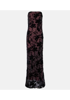Rodarte Floral devore velvet gown
