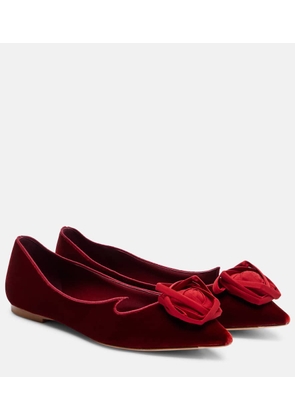 Roger Vivier Rose Vivier velvet ballet flats