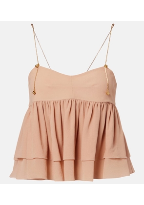 Chloe Gathered silk top