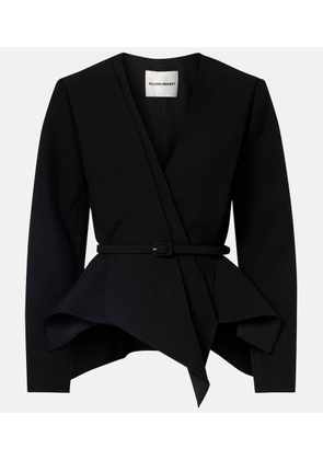 Roland Mouret Asymmetric draped crepe blazer