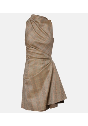 McQueen Prince of Wales check wool minidress