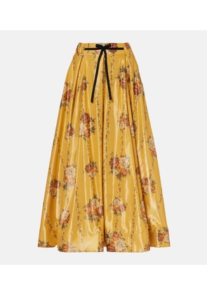 Agua by Agua Bendita Delta floral cotton-blend maxi skirt