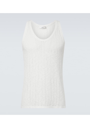 Commas Pointelle cotton and linen tank top