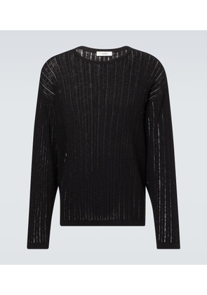 Commas Pointelle cotton and linen sweater