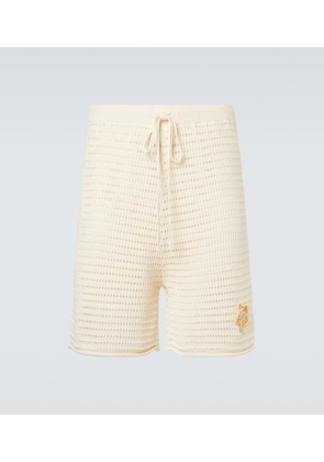 Commas Crochet floral-applique open-knit Bermuda shorts