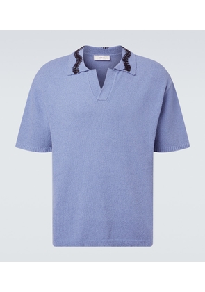 Commas Embroidered cotton-blend polo shirt