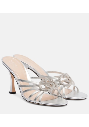 Gucci Alicia Interlocking G 85 leather mules