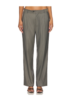 Apres Studio Tailored Wool Pant in Taupe. Size L. Also in S.