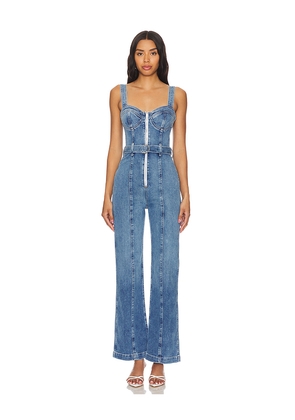 ETICA Anna Bustier Jumpsuit in Denim-Medium. Size S. Also in M.