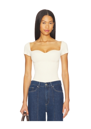 DL1961 Heart Knit Top in Ivory. Size L. Also in M, S, XS.