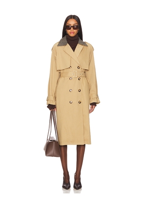 HEARTLOOM Daneela Trench Coat in Tan. Size XS. Also in S.