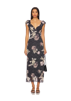 Free People x REVOLVE Butterfly Babe Lace Maxi Dress in Grey. Size S. Also in L, XL.