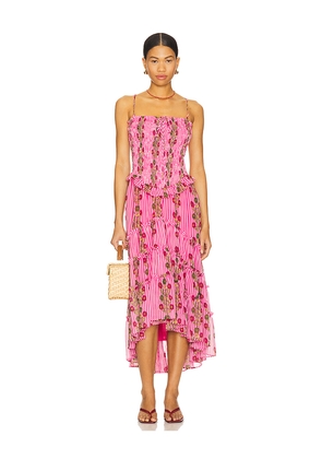 Free People Alejandra Midi Dress in Pink. Size M. Also in L.