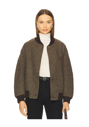 HEARTLOOM Lane Bomber in Brown. Size M. Also in L, S, XL.