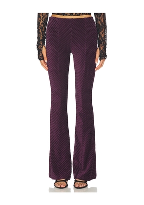 Free People Penny Pull On Velvet Pant in Purple. Size L. Also in M, S, XL, XS.