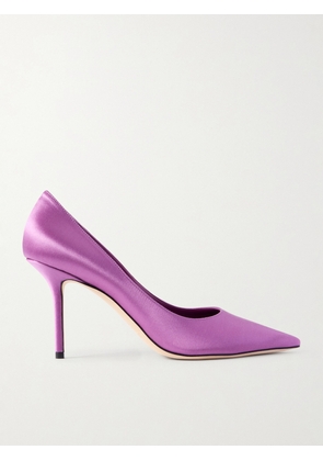 Jimmy Choo - Love 85 Satin Pumps - Purple - IT36,IT36.5,IT37,IT37.5,IT38,IT38.5,IT39,IT39.5,IT40,IT40.5,IT41,IT41.5,IT42