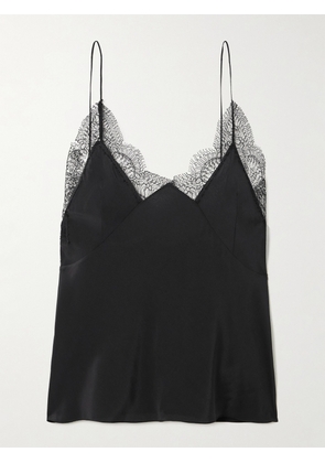Sharon Wauchob - Capucines Scalloped Lace-trimmed Silk Crepe De Chine Camisole - Black - FR 34,FR 36,FR 38,FR 40,FR 42
