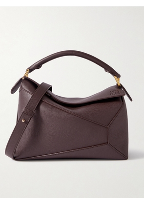 LOEWE - Puzzle Edge Small Textured-leather Shoulder Bag - Brown - One size