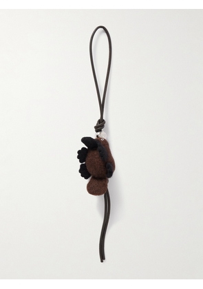 LOEWE - Platypus Wool-felt And Leather Bag Charm - Brown - One size