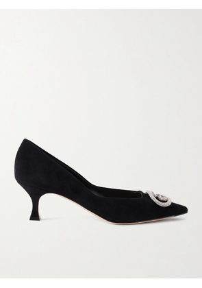 Gucci - Embellished Suede Pumps - Black - IT38,IT38.5,IT41,IT39,IT37,IT40,IT36