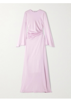 MCQUEEN - Gathered Satin-crepe Gown - Pink - IT38,IT40,IT42