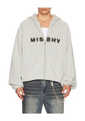 MISBHV Community Zipped Hoodie in Grey. Size L. Also in M, XL/1X.