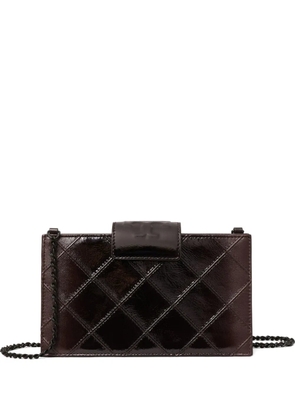 Tory Burch Fleming quilted patent mini bag - Red