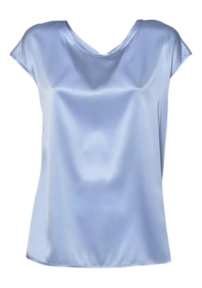 SOLOTRE tie-detail crew-neck top - Blue