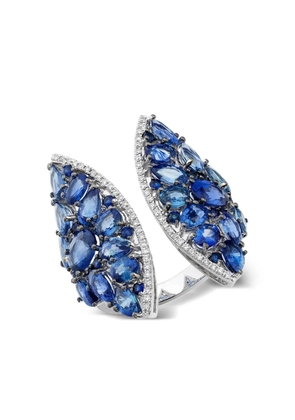 Ruchi New York silver sapphire and diamond Skylight ring