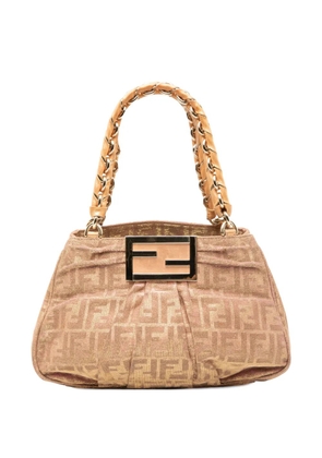 Fendi Pre-Owned 2010-2025 Small Zucca Metallic Lurex Mia Chain tote bag - Brown
