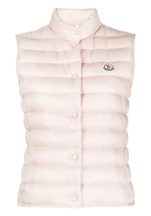 Moncler Liane logo-patch vest - Pink