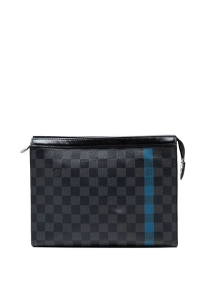 Louis Vuitton Pre-Owned 2018 Damier Graphite Stripe Pochette Voyage MM clutch bag - Black