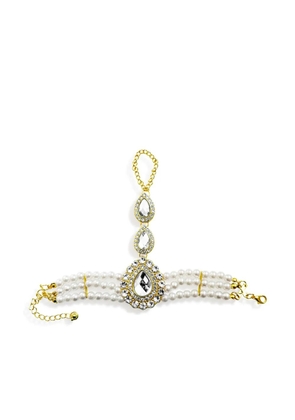 HZMER JEWELLERY crystal-embellished bracelet - White