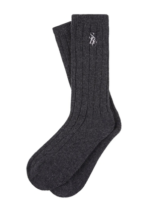Sporty & Rich ribbed socks - Grey