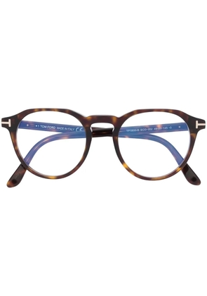 TOM FORD Eyewear round-frame glasses - Brown