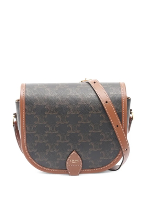 Celine Pre-Owned 2010s medium Folco Triomphe-pattern shoulder bag - Brown